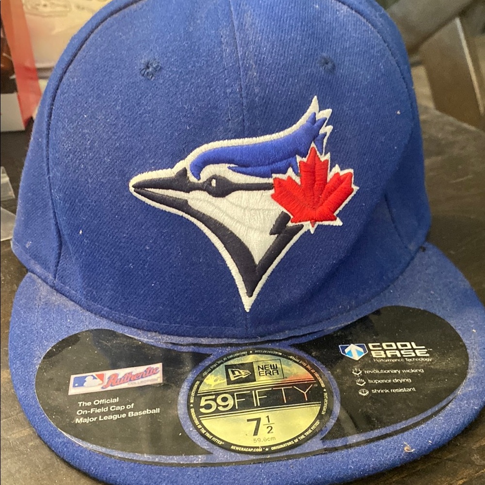 New Era Blue Jays Baseball Cap with Red Leaf Logo